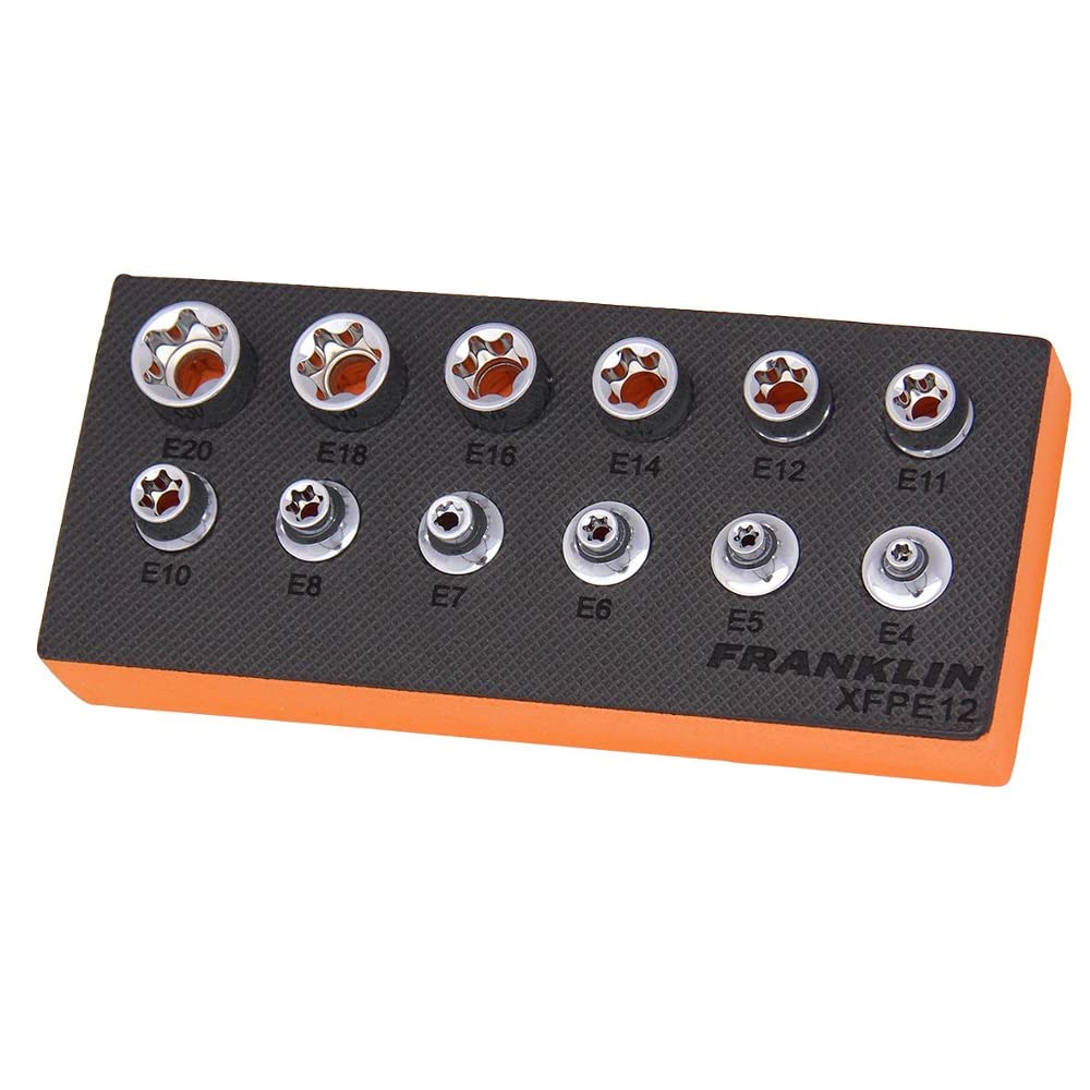 3/8" Drive Low Profile E-Torx Set 12 Pcs Franklin Tools XFPE12