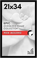 Vista 133 de Americanflat - Marco para cuadro de 16x20 con plexiglás pulido - Marcos anchos para cuadros fabricados en madera de ingeniería para exhibición