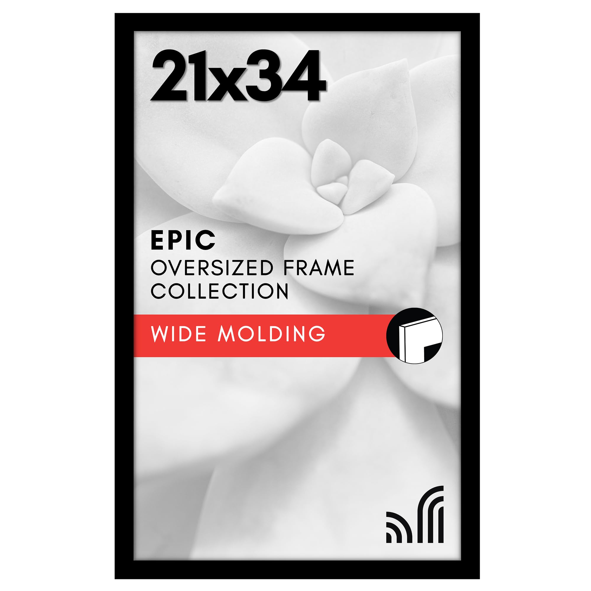 Americanflat 21x34 Poster Frame - Engineered Wood - Black
