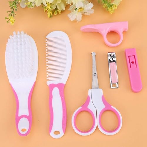 Miniatura 5 de Kit de cuidado de la salud y aseo del bebé, kit de cuidado portátil de 6 piezas que contiene cortaúñas de seguridad, tijera para recién nacidos,