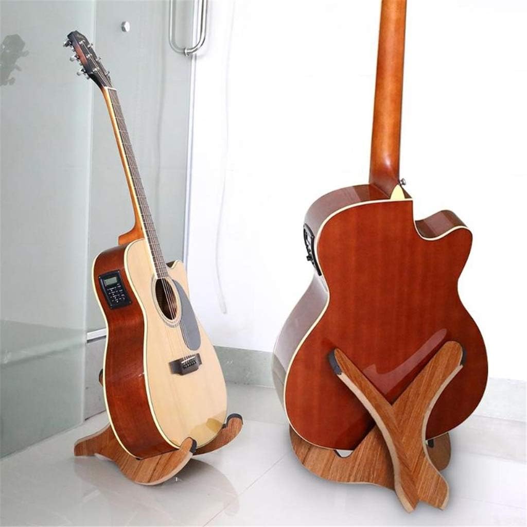 Portable Easy to Carry Wooden Holder Stand Foldable Collapsible Display Stand Rack for Folk Classical Acoustic Guitar