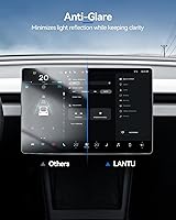 Vista 4 de Protector de pantalla mate para Tesla Model Y Juniper 2026 2025 y 2024 2025 Model 3 Highland [sin deslumbramiento, sin huellas dactilares]