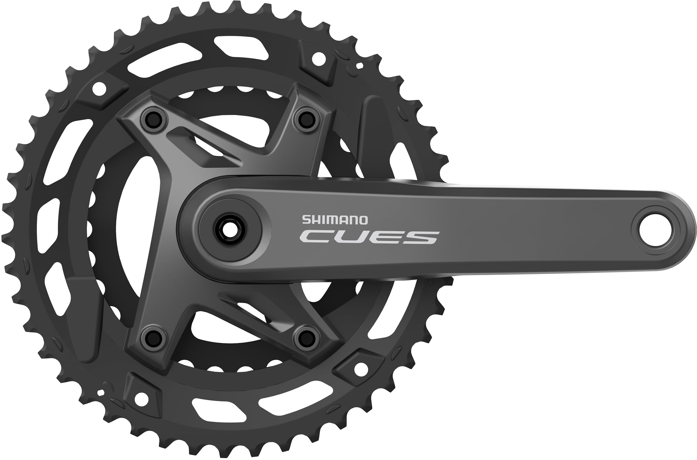 SHIMANO CUES FC-U6000 2x9/10-fach Kurbelgarnitur, Black, 170 mm