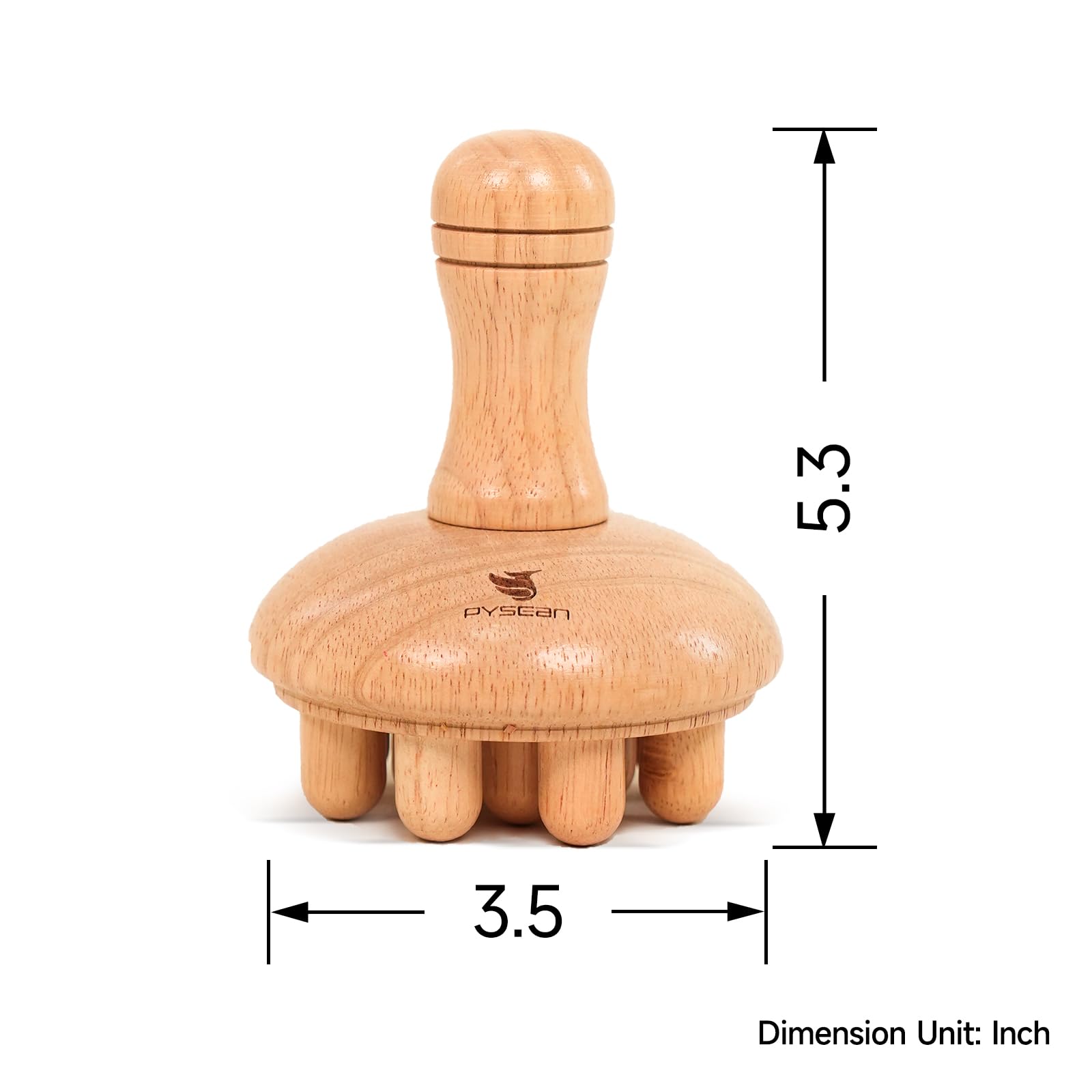 Masajeador de hongos de madera, herramienta terapéutica de contorno | Anticelulitis, drenaje linfático, relajación muscular y alivio del dolor para masajeador de cuello y espalda
