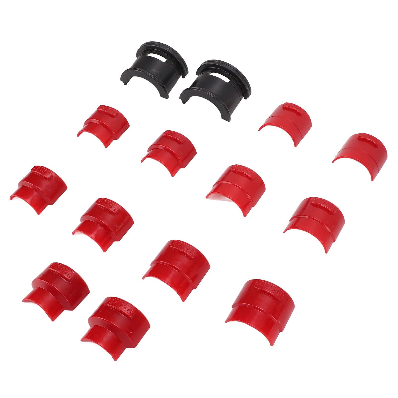 Werkzeug für Fahrrad-Gabeldichtungen, 6 Adapter für 35–50 Mm Vorderradgabel-Dichtungstreiber, Universal-Set aus Kohlenstoffstahl