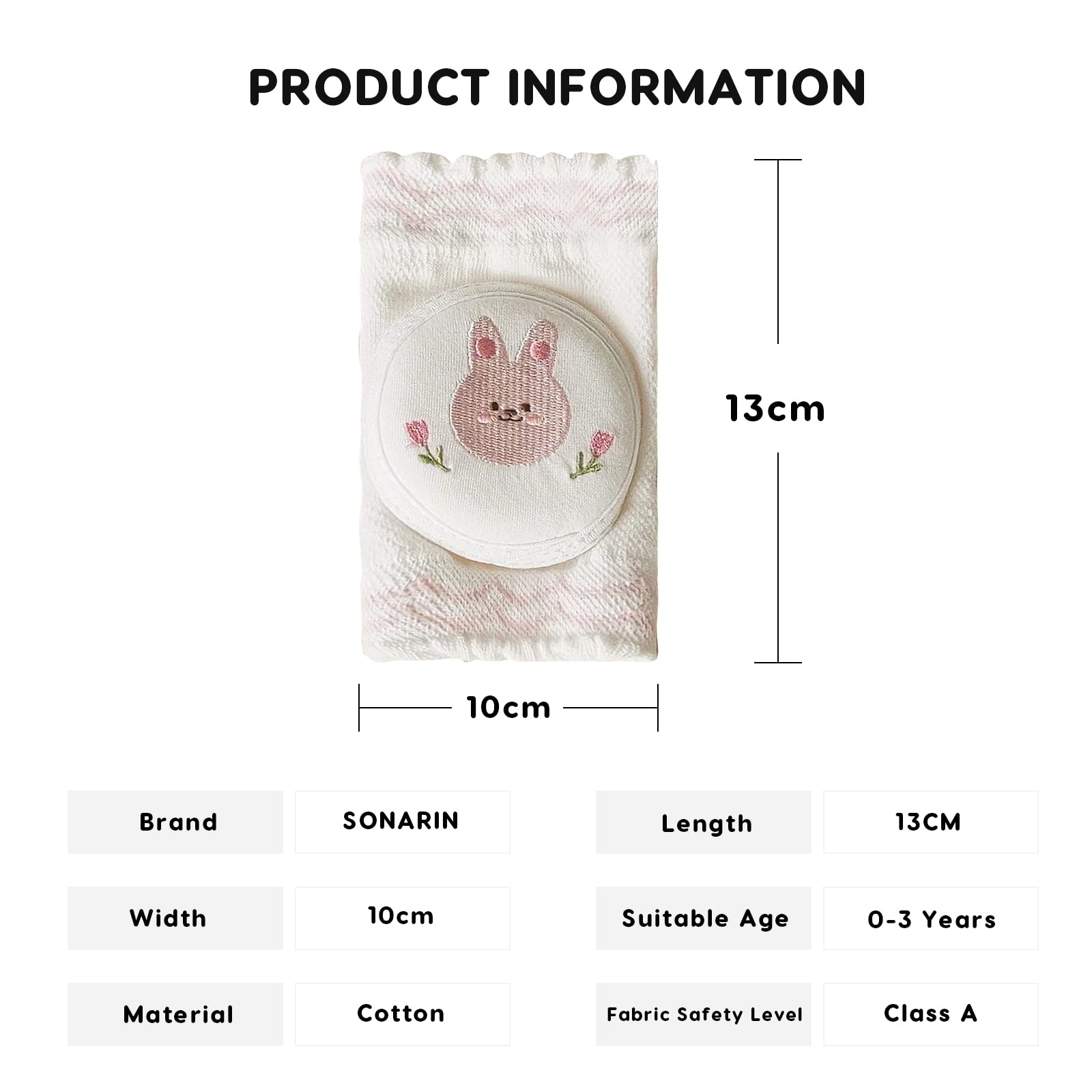 SONARIN Genouillères pour Bébé,2 Paires Genouillères Rampants Bébé Antidérapantes Élastiques Protege Genoux Genouillères Tout-Petits Respirantes pour Bébé Garçon Fille 0-36 Mois