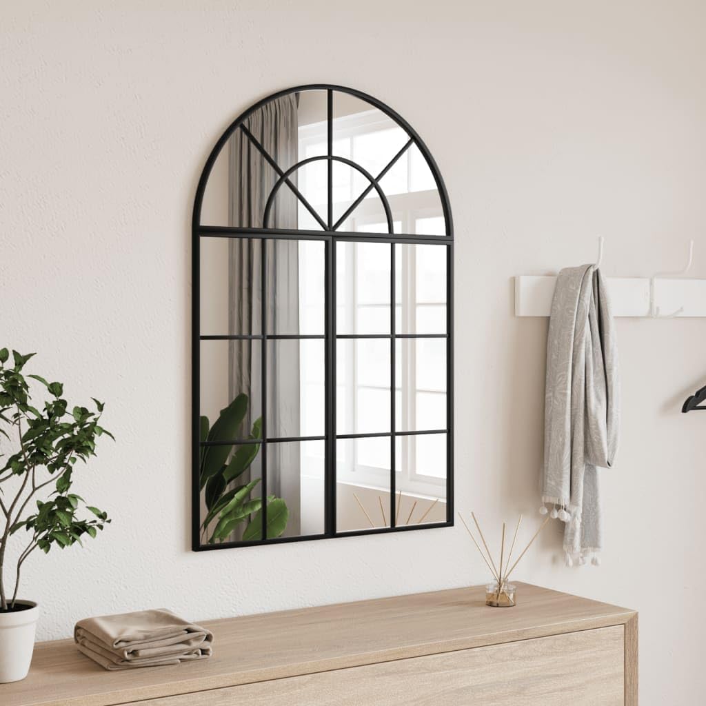 Fengshui Czarne lustro ścienne, 60 x 90 cm, wypukłe