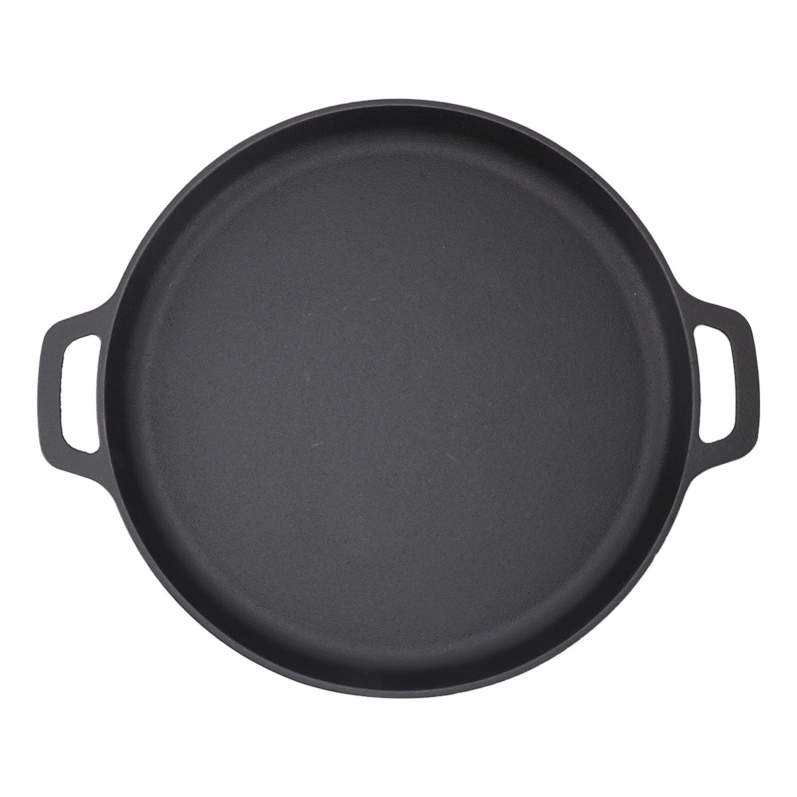Padella in Ghisa Padella Piatta 35 Cm Fondo Piatto Pancake Pan Riscaldamento Uniforme Design Addensato per Cottura Pancake Crepes Uova per Cuochi Domestici (35 cm)