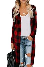buffalo plaid and leopard cardigan