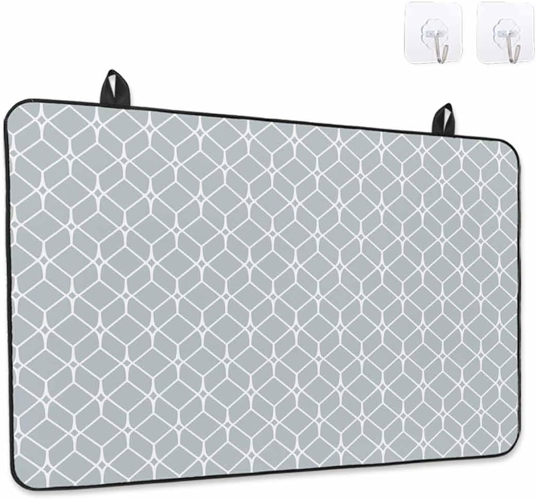 Stove Top Cover Modern Geometric Stove Cover for Electric Stove Top Grey Color Blocks Glass Cooktop Covers Anti-Slip Mat Heat R esistant Countertop Protector Kitchen Decor 28.5"x20.5"