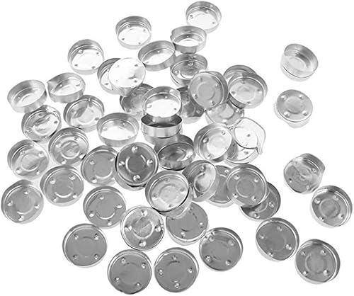 SUPVOX 200 piezas de aluminio para té, latas de luz de té, envases vacíos para fabricación de velas (plateado)
