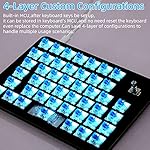 Koolertron One Handed Mechanical Gaming Keyboard with 24 Macro Keys, 45-Key Fully Programmable Mini Keypad, Mini USB Macro Keyboard with Rotating Knob, Blue Backlit, for Windows PC Gamers - Image 3