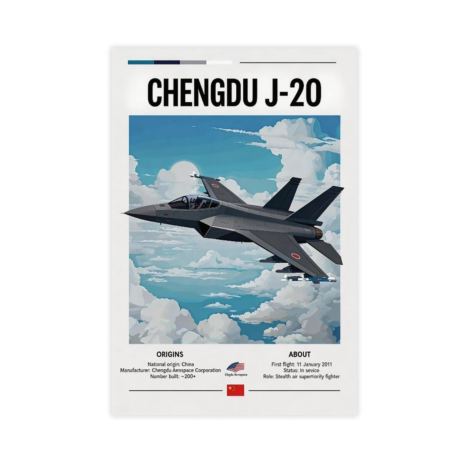 Bareronor Fighter Jet Canvas Poster for Dorm Room Decor Gift