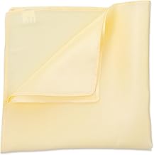 WLLHYF Pocket Squares Men Silk Handkerchiefs Solid Color 35.8x35.8cm Soft Pre-Folded Handkerchiefs White