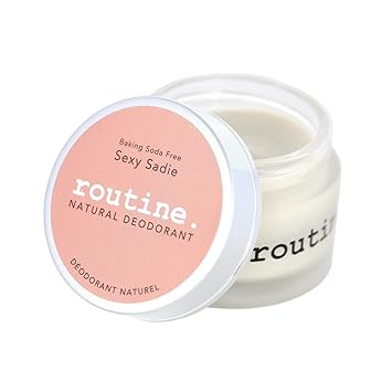 Routine. Natural and Aluminum Free Deodorant 2 Fluid Oz. for Women and Men | SexySadie No Baking Soda | Ylang Ylang, Sweet Orange, Vanilla & Cinnamon Cream Jar Formula