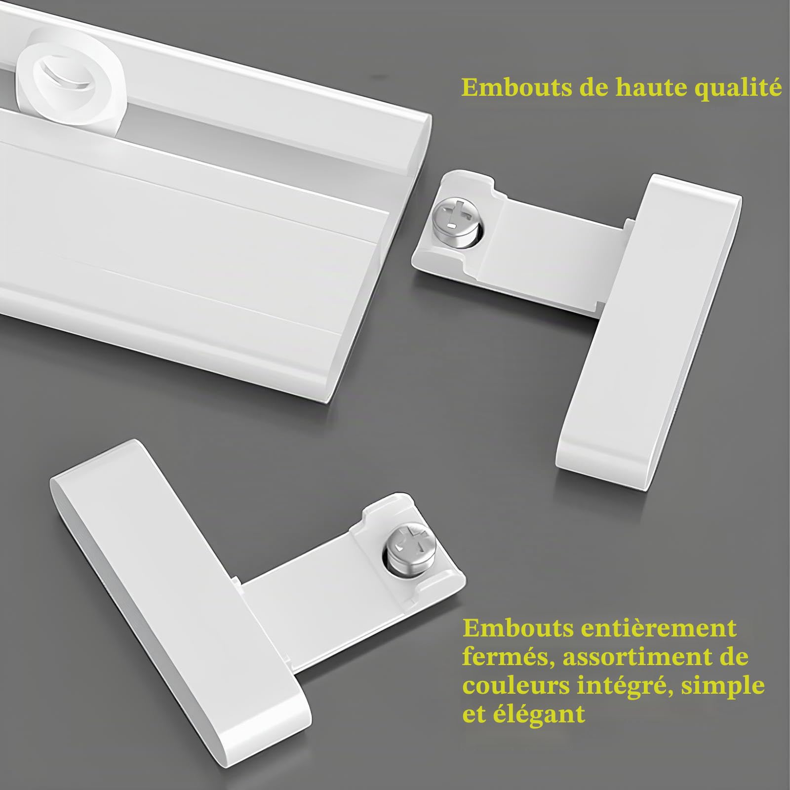 Rail De Rideau De Plafond Ultra-Fin Tringle A Rideaux Silencieux En Alliage D'aluminium Pour Séparateur De Pièce Bureau, Salon, Chambre(360cm/11.8ft(3 * 120cm))