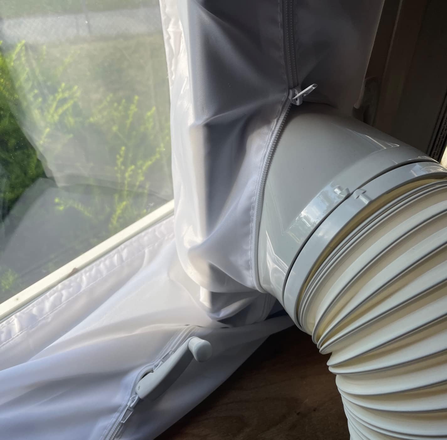 Klimaanlage Fensterabdichtung für Mobile Klimageräte, Hot Air Stop Window Seal, Doppel-Reißverschluss, 400 cm