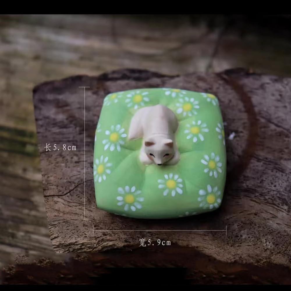 Amazon.co.jp: QIUEER 御狐様 陶器 置物 神狐 飾り インテリア 和雑貨