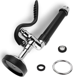 Pre Rinse Sprayer Sink Sprayer Replacement Spray Valve for Commercial Sink Faucet Polished High Pressured, Black
