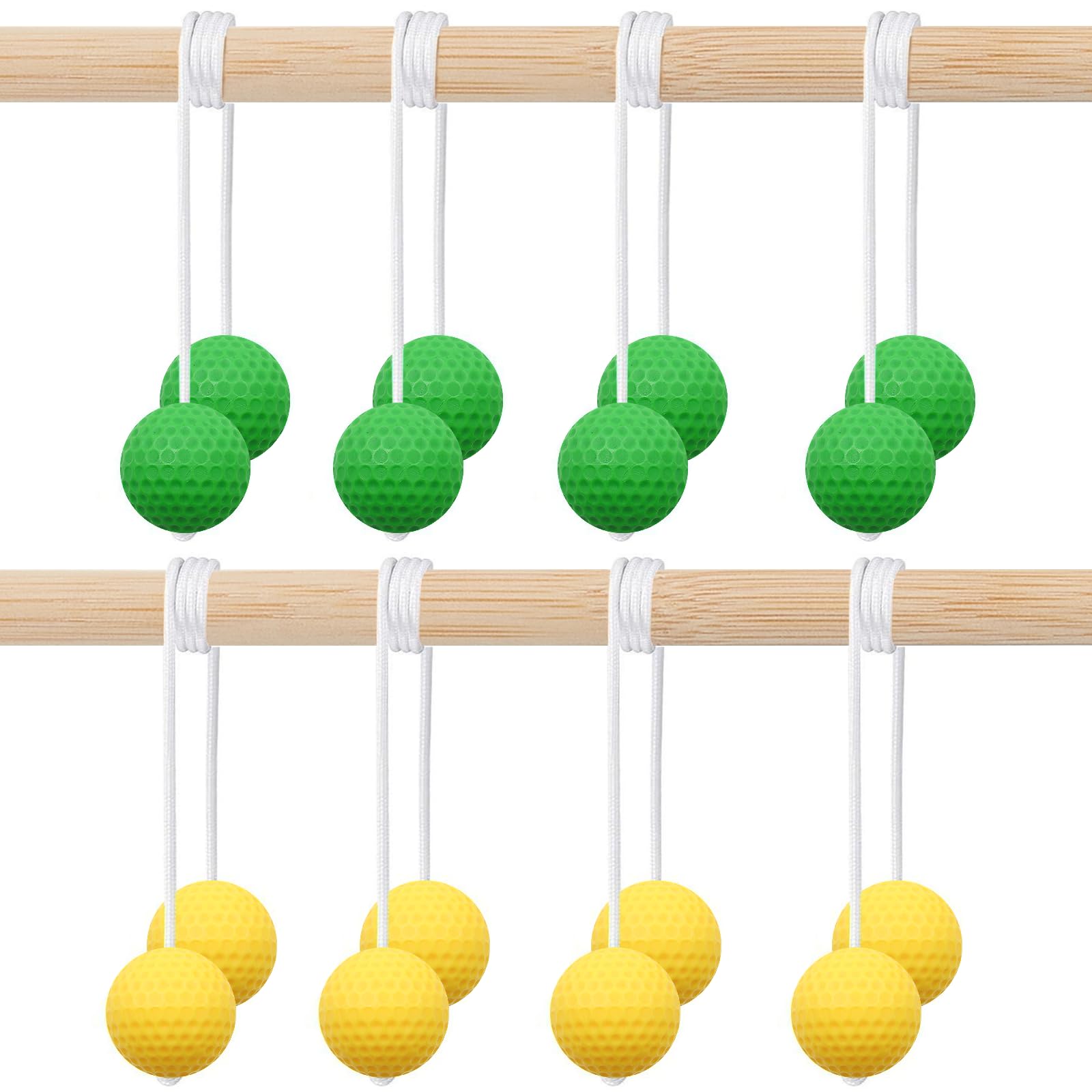 BEELUKY 8 Pieces Ladder Golf Balls Ladder Golf Balls Ladder Golf Outdoor Ladder Ball Replacement Mini Golf Balls for Outdoor Activities Sports Game Throwing Game