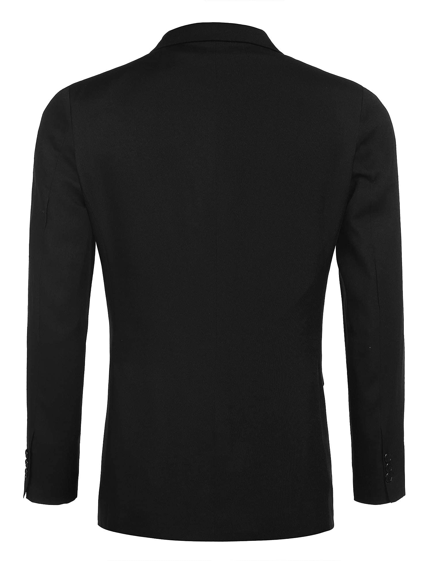 COOFANDY Giacca da Abito da Uomo, vestibilità Slim, Blazer Sportivo, Giacca da Uomo, Matrimonio Business, 1 Bottone, Nero S