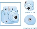 TAMRAKTU PU Leather Protective Camera Case Pouch Compatible with Fujifilm Instax Mini 12 Camera Carrying Bag with Adjustable Shoulder Strap (Pastel Blue) gallery image