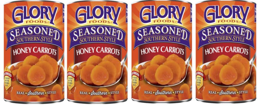 Pack Of 4 Cans Honey Carrots, 15 oz.