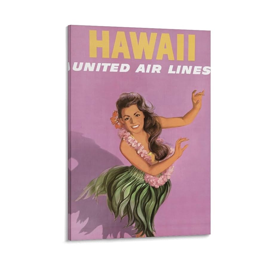 フラダンス　ハワイ　絵画　絵　水彩画　インテリア　ポスター Amazon.co.jp: Pacifica Island Art Aloha – ハワイのフラ