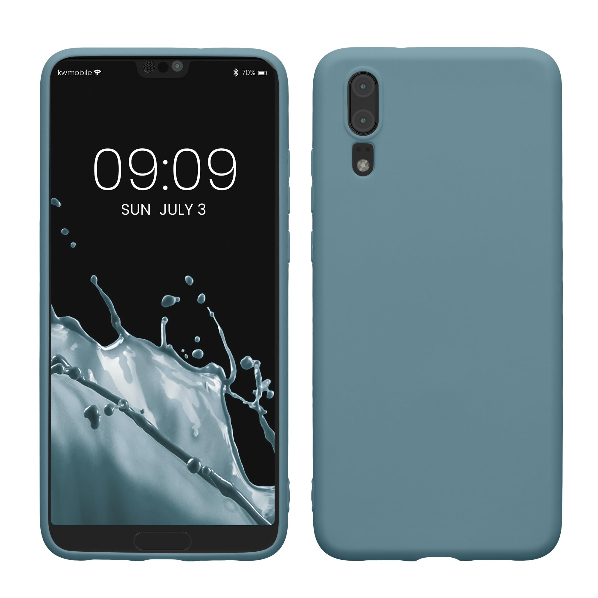 kwmobile Case for Huawei P20 Case - Soft Cover - Shockproof TPU Material - Wireless Charging - Antique Stone
