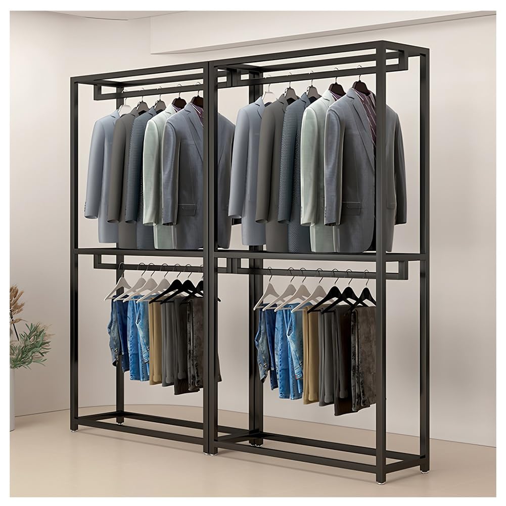 JKJZSALJ Commercial Wedding Dress Floor-Standing Display Rack, Heavy Duty Metal Garment Racks, Boutique Clothes Retail Organizer Racks, For Hanging Long Dresses Clothes