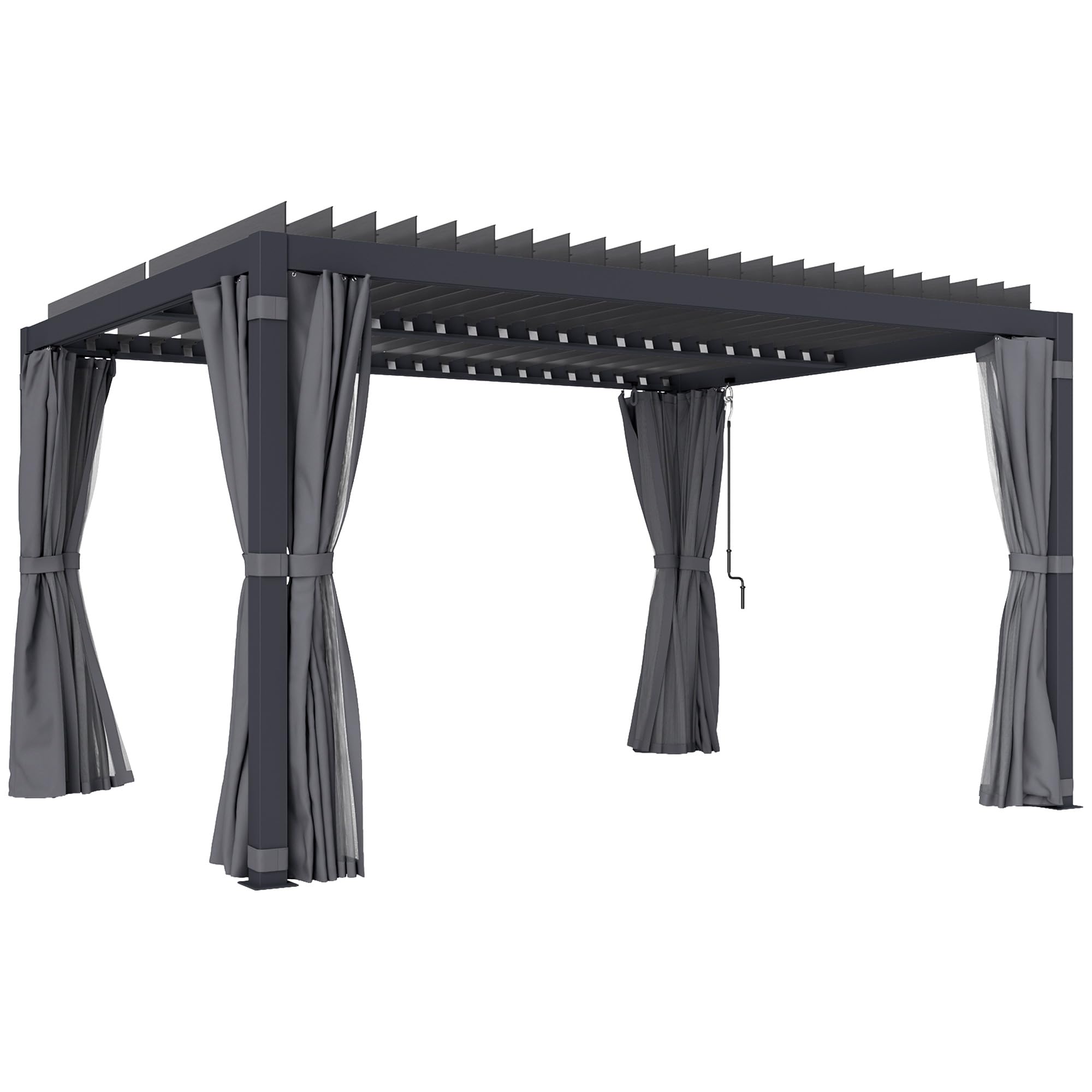 Outsunny 10x13 Louvered Pergola