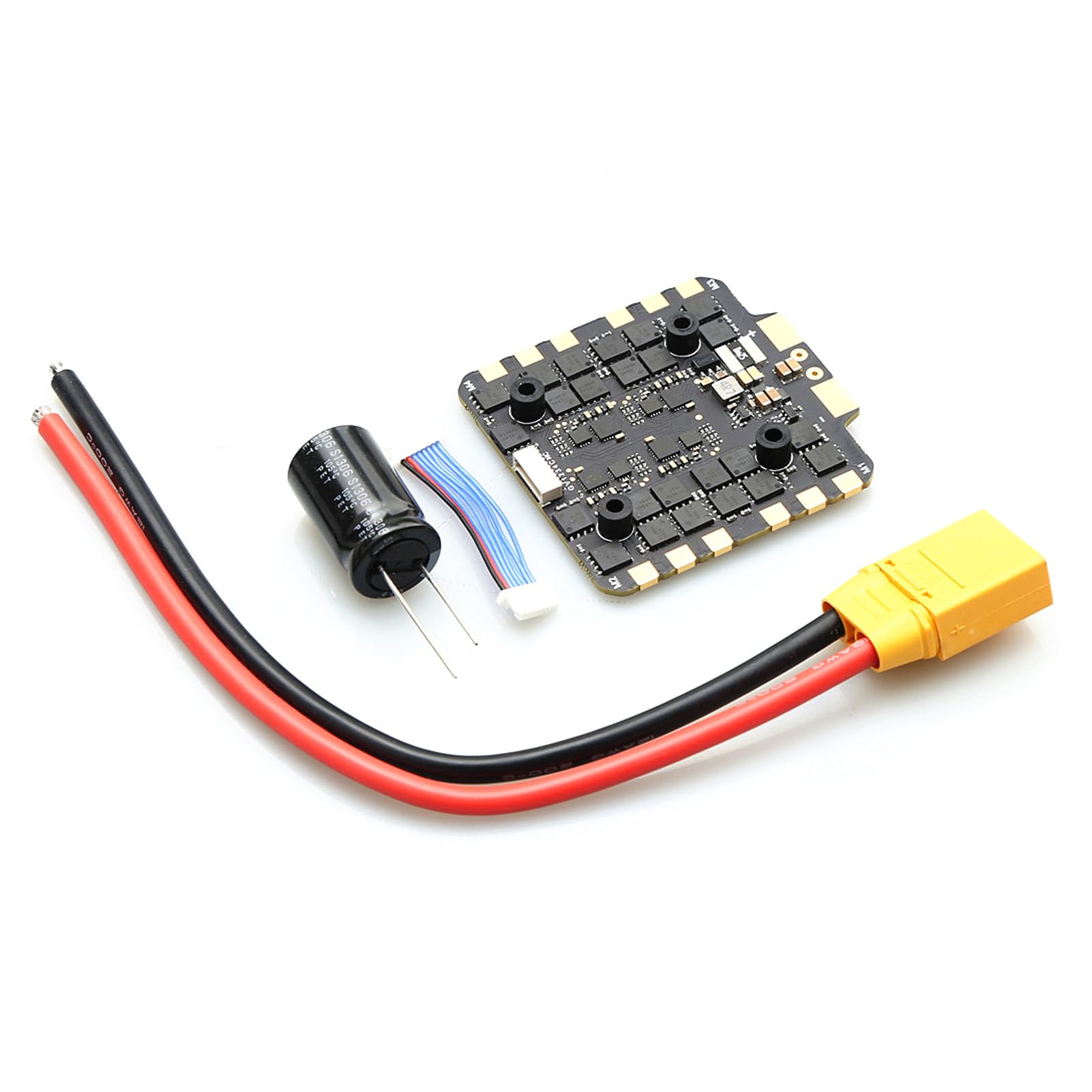 Generic Mini Kontroler Lotu F722 z 80A 4w1 BLheli_S ESC do Zdalnego Sterowania Quadcopterem Wyścigowym FPV, Akcesoria do Dronów Lipo 3-8S (BLACK #-2)