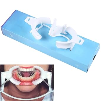 Dental Oral Dry Field System Retractor Cheek Retractor NOLA Autoclavable Mouth Opener for Teeth Whitening with Saliva Suction Tube Dentist Orthodontic Treatment Tongue GuardS