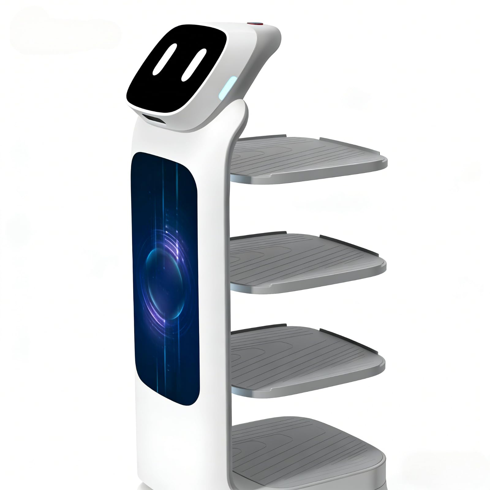 Advanced Autonomous Food Delivery Robot for Restaurants, Cafes & Fast Food Businesses, Smart Navigation, Multi-Tray Service Robot for Indoor Transport, Obstacle Avoidance & High Efficiency