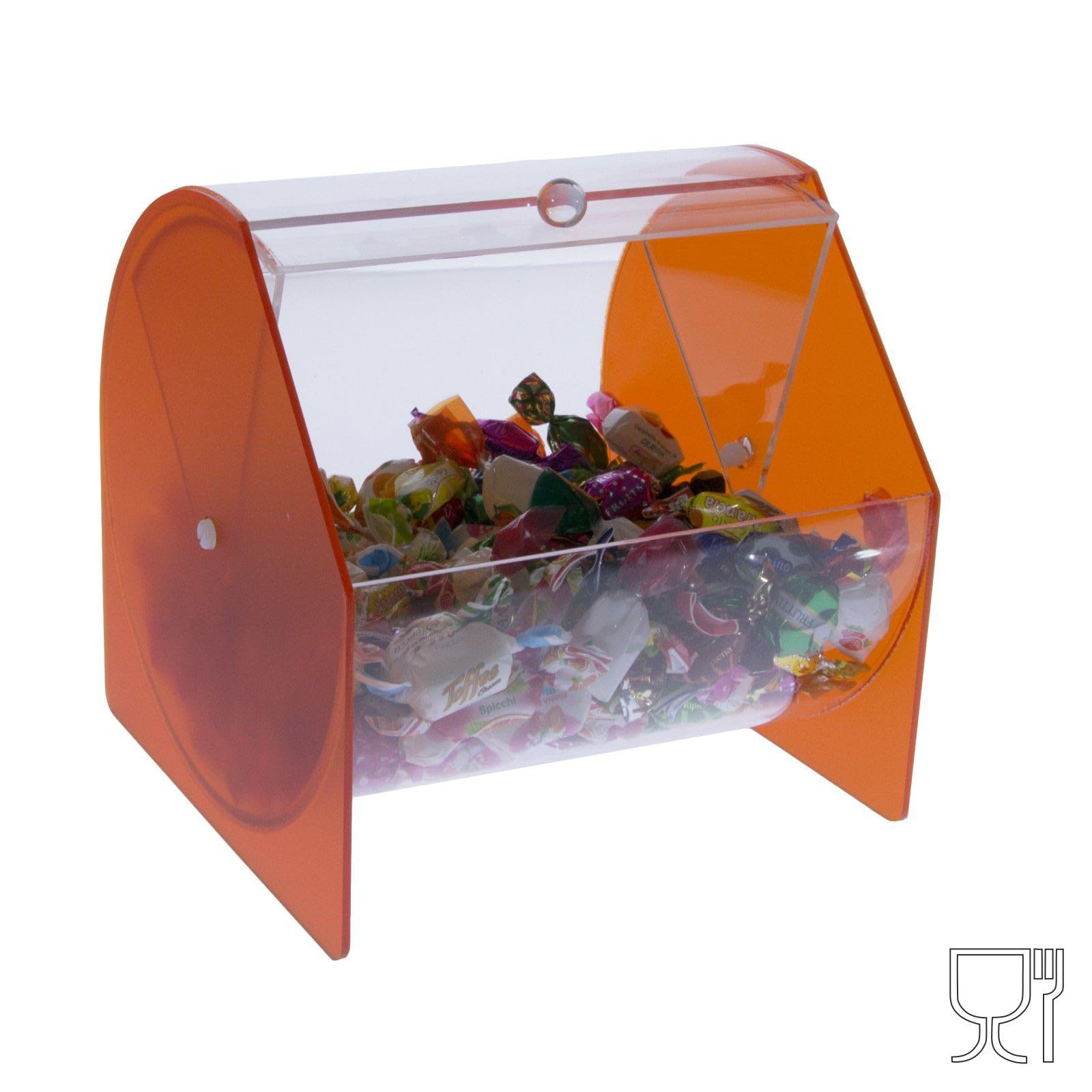 Avà srl Contenedor para Caramelos y Dulces de sección Circular en plexiglás Coloreado