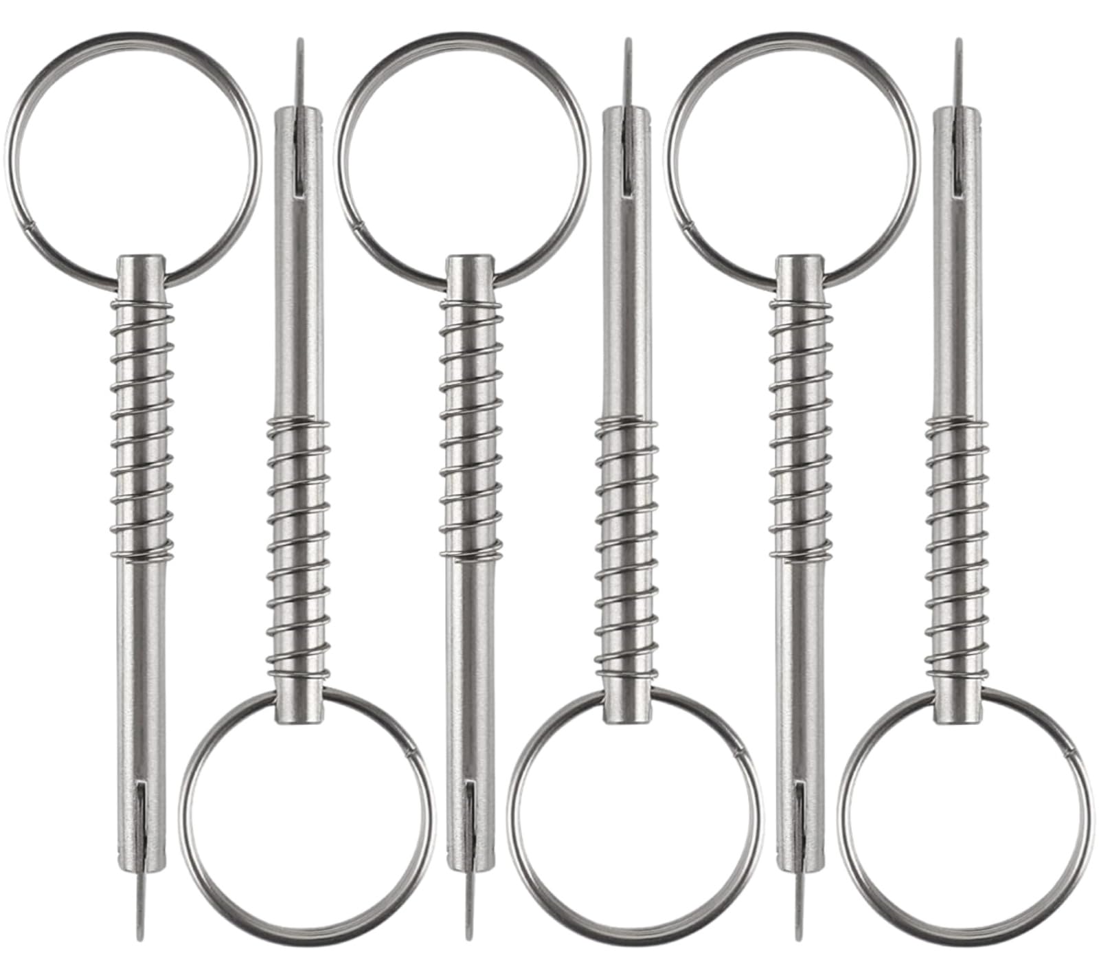6pcs Marine Quick Pin, 316 Stainless Steel Bimini Top Pin Boat Trailer Locking Pin Hook Lock, Dia 0.25