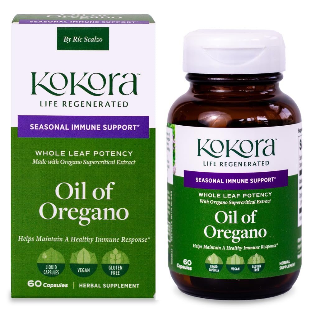 kokora Oil of Oregano Liquid Capsules, CO2 Extract, 60 Servings