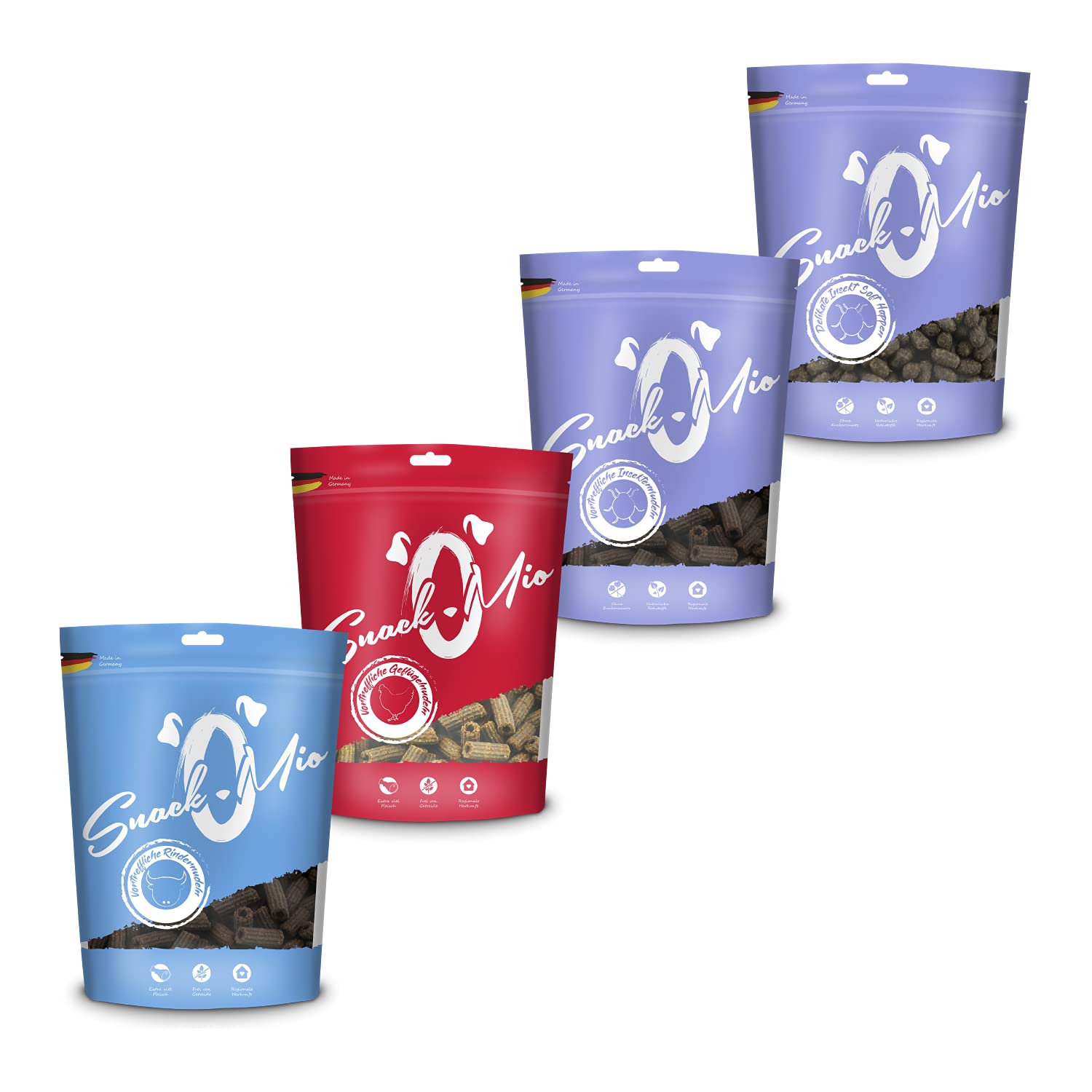 SnackOmio Mezcla de bocadillos 3 – Masticables Premium para tu Perro 8 x Deliciosos