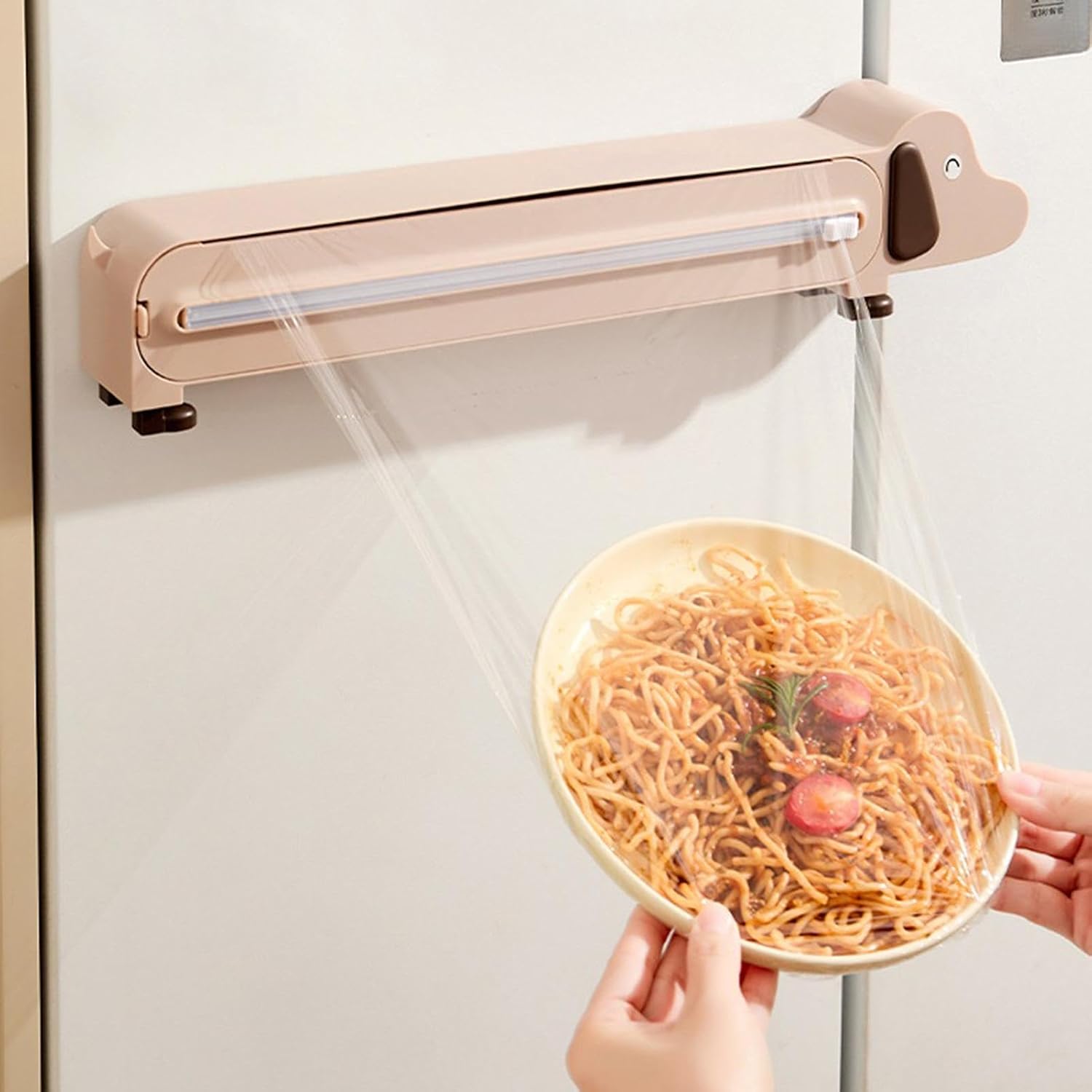 Parchment Paper Holder Set, Magnetic Kitchen Organizer, Dog Shape Wrap Dispenser with Space Saving Build, Lightweight Cooking Kit, Magnetic Wrap Dispenser for Home RV Use