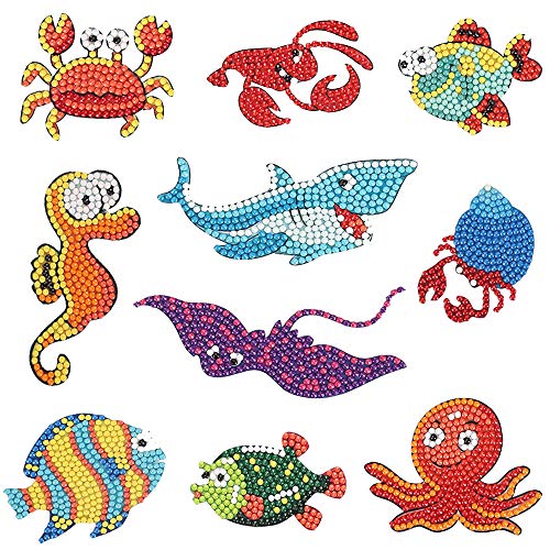 Diamond Painting Stickers for Kids 5D Diamond Painting Kits Sea World