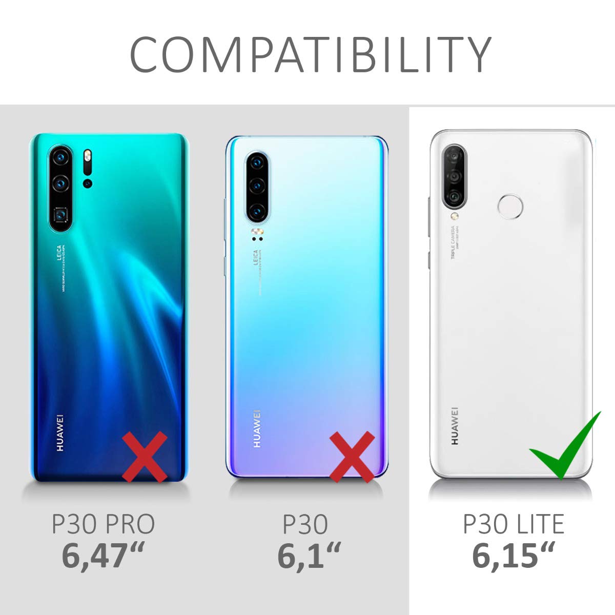 kwmobile Custodia Compatibile con Huawei P30 Lite Cover - Back Case per Smartphone in Silicone TPU - Protezione Gommata - uva