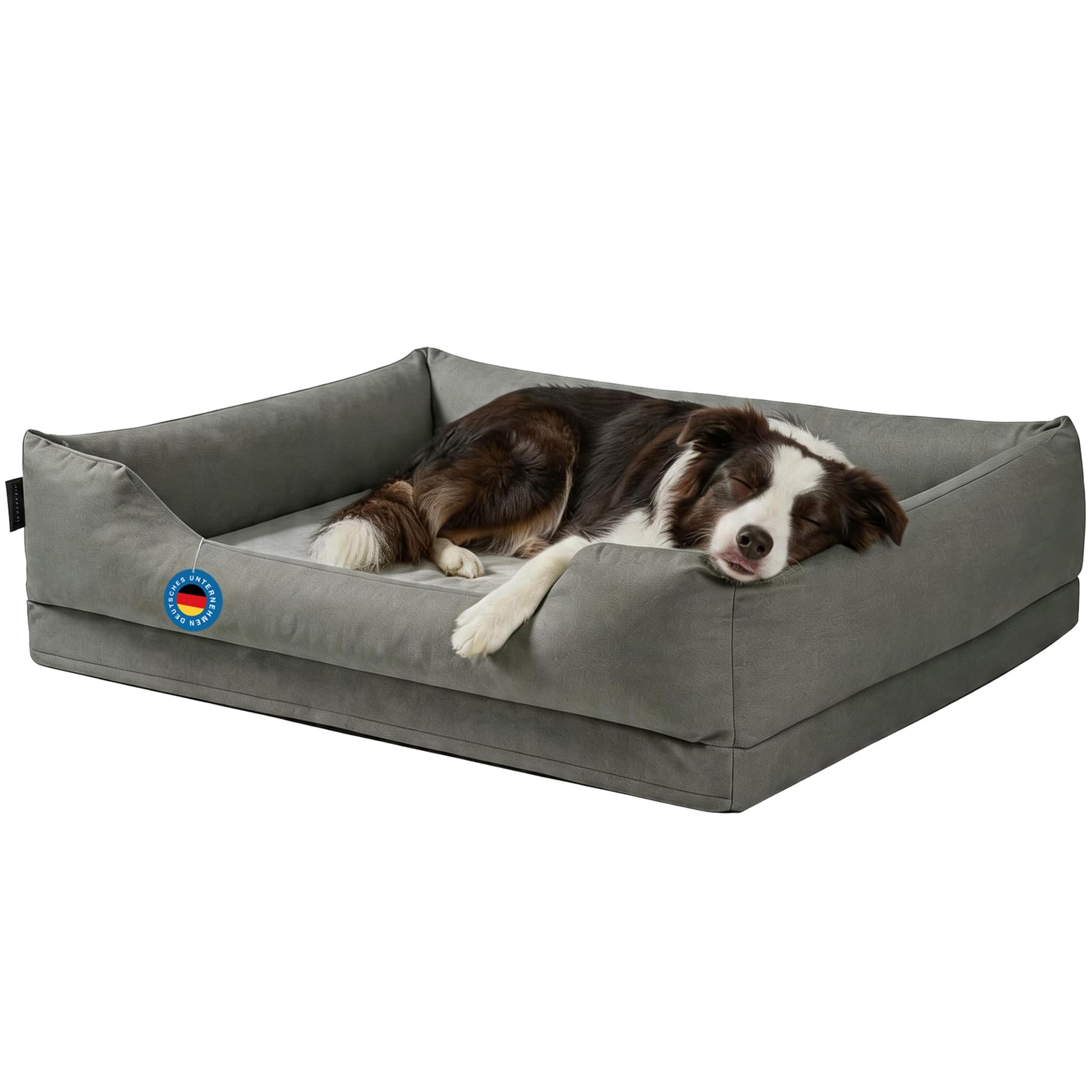 Zedelmaier orthopädisches Hundebett mittelgroße Hunde, L 90×68cm, Graugrün