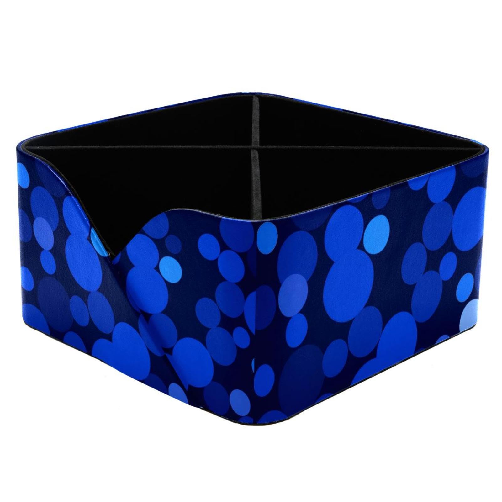 Boîte de rangement rectangle et organiseur bleu pour optimiser le bureau
