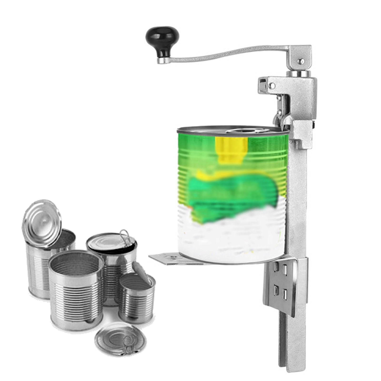 Apriscatole commerciale, in acciaio inox, design manuale da tavolo, resistente, per grandi lattine, altezza regolabile, taglio rapido, consente di risparmiare tempo e fatica