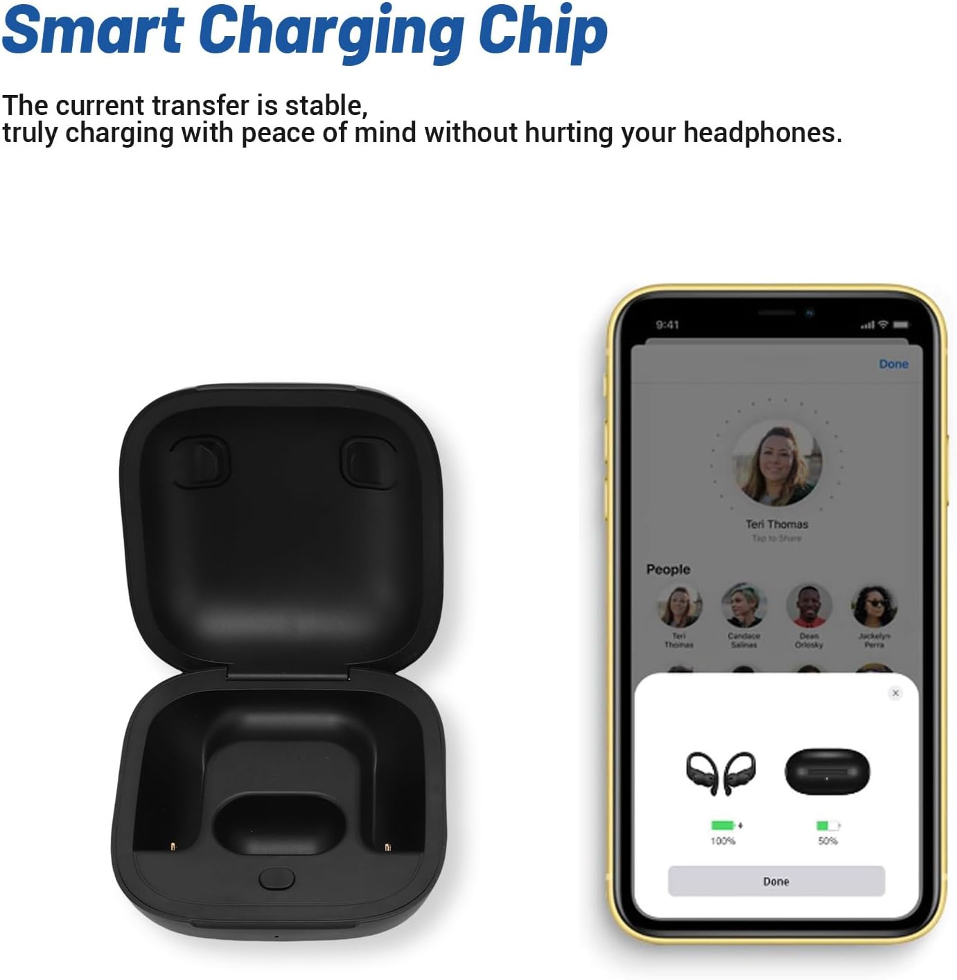 Tangxi Charging Case Replacement Compatible with BeatsPowerbeats Pro, Portable Earbuds Charger Case with 700mAh Battery, Bluetooth Pairing, LED Indicator