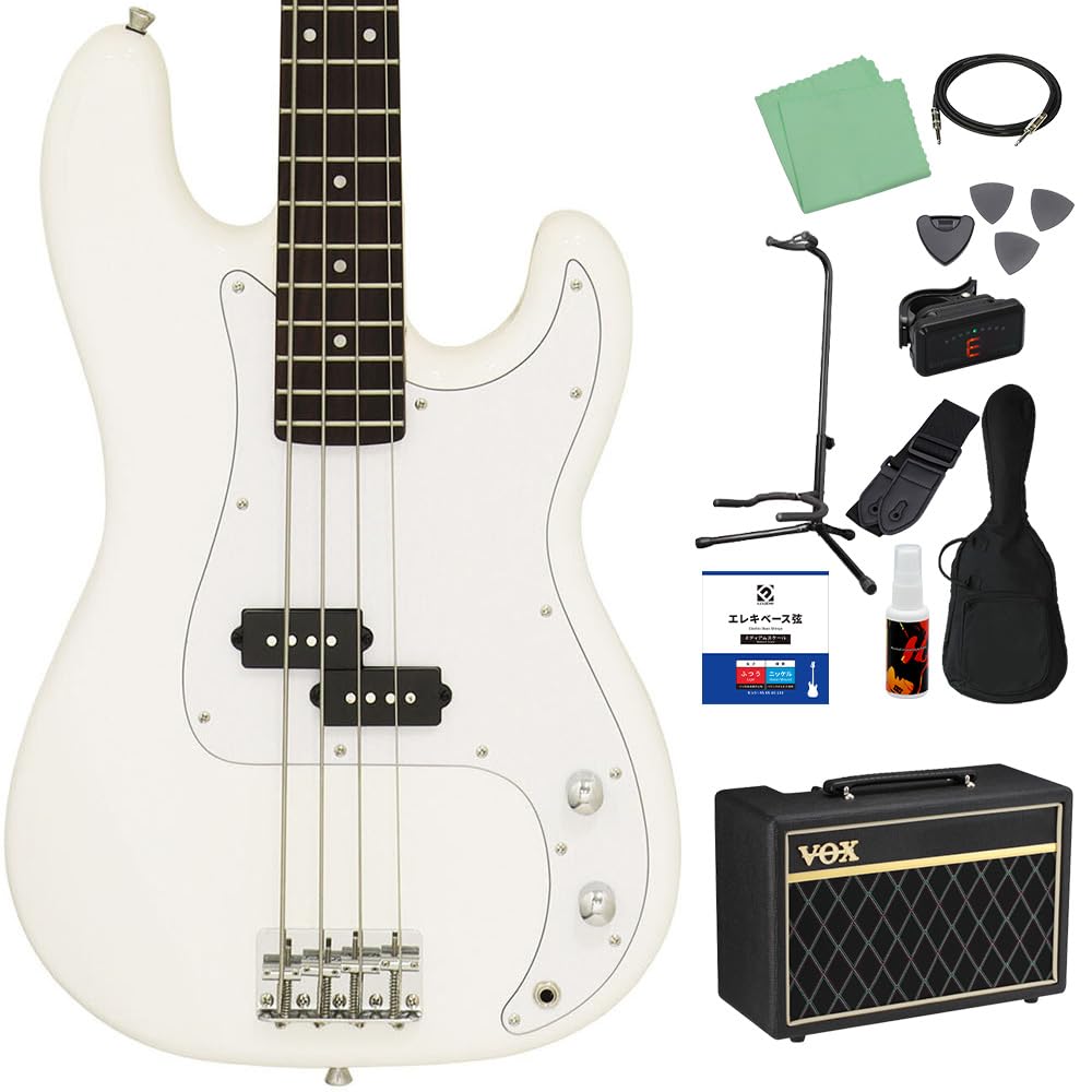 Legend ホワイト エレキベース Amazon | LEGEND LPB-Z WH エレキベース初心者12点セット 【VOXアンプ