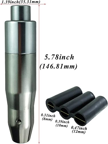 Miniatura 9 de Abfer Pomo de palanca de cambios ponderado con botón negro, pomos de palanca de cambios de aluminio para automóvil, palanca de cambios para la