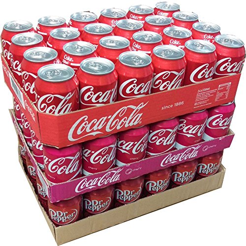 Coca Cola Original, Coca Cola Cherry & Dr. Pepper je 24 x 0,33l Dose XXL-Paket (72 Dosen gesamt) Cover