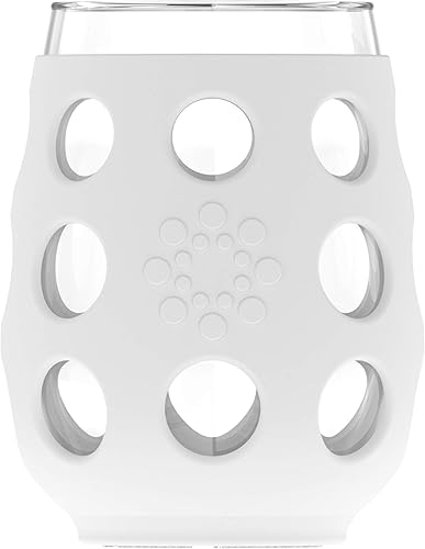 Miniatura 6 de Lifefactory - Copa de vino para interior y exterior con funda protectora de silicona, paquete de 4, Blanco óptico