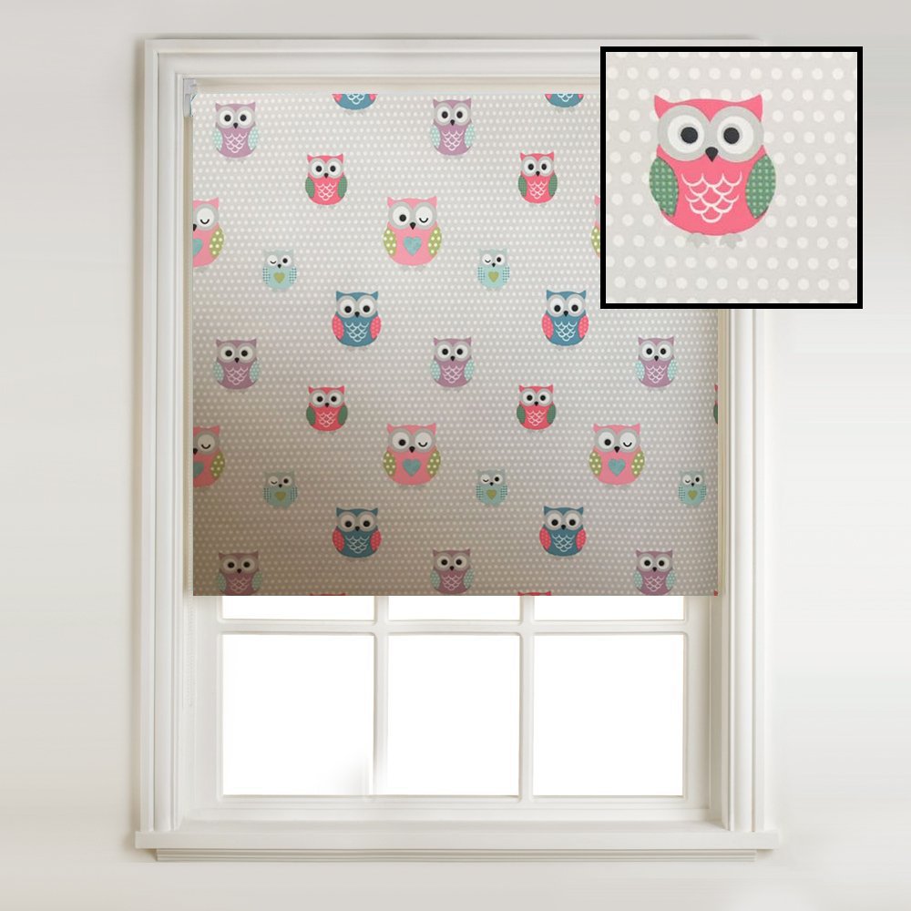 Barnes Blinds And Interiors Multi Tawny Owl Spot Thermal Blackout Roller Blind (Width: 3Ft (91.5Cm)) *Alteration Available*